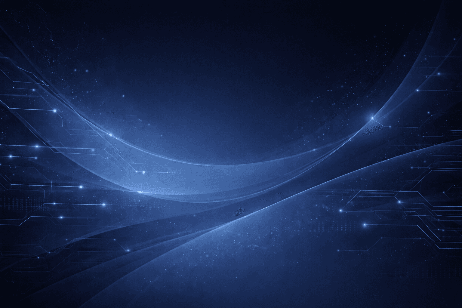 Some swirls of shades of blue mixed with light, infused with tech influenced shapes pointing toward the middle.